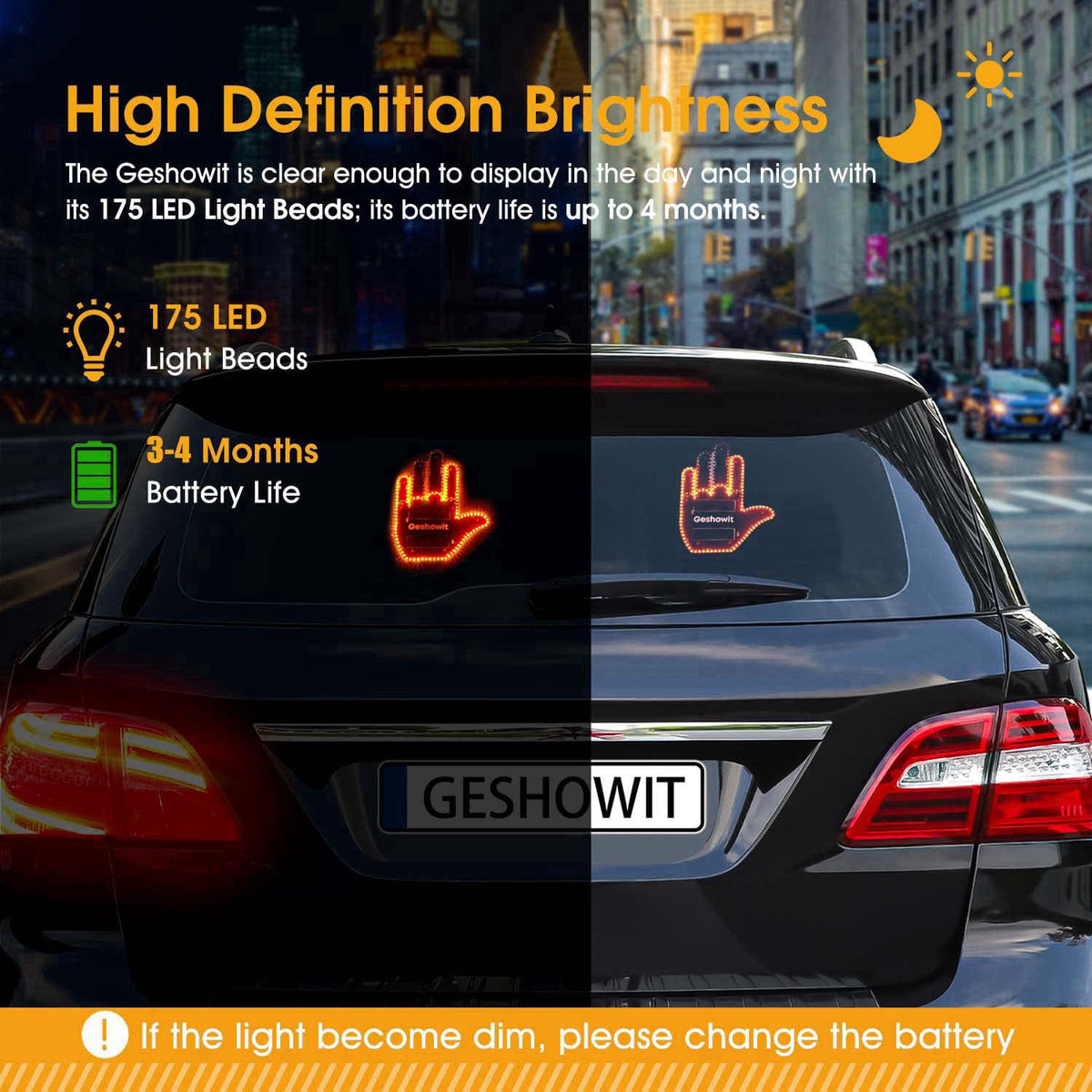 Bicboz Car Finger Light with Remote - Give The Bird & Wave & Love to Drivers – packaging and label