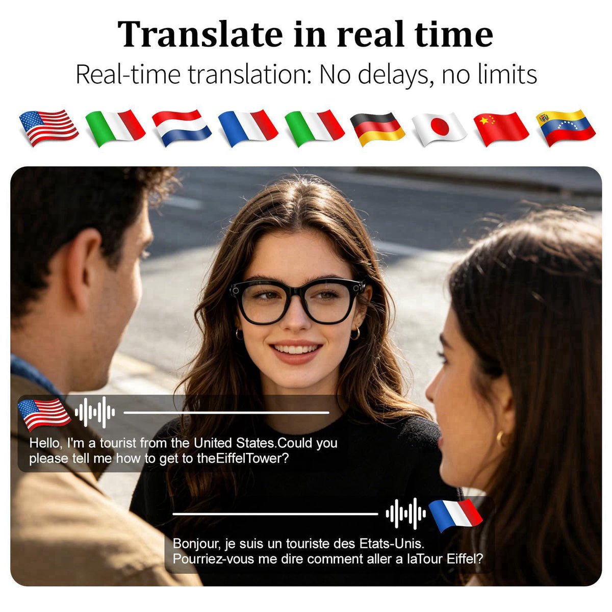 OnsetGizmo Smart Camera Glasses – 8MP Video Recording Sunglasses with 3 Interchangeable Lenses, HD Photos & Videos, AI T