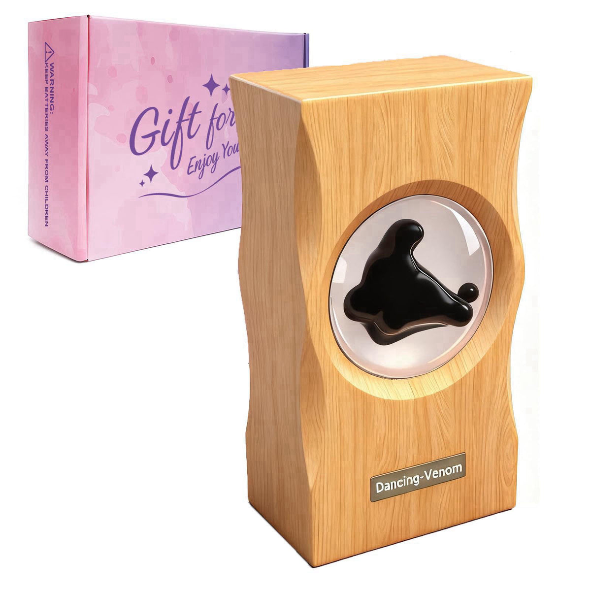 Alltripal Ferrofluid Sound Visualizer, Dancing Ferrofluid Speaker Music Mate, Audio Visualizer Desk Art with Lamp, Cool 
