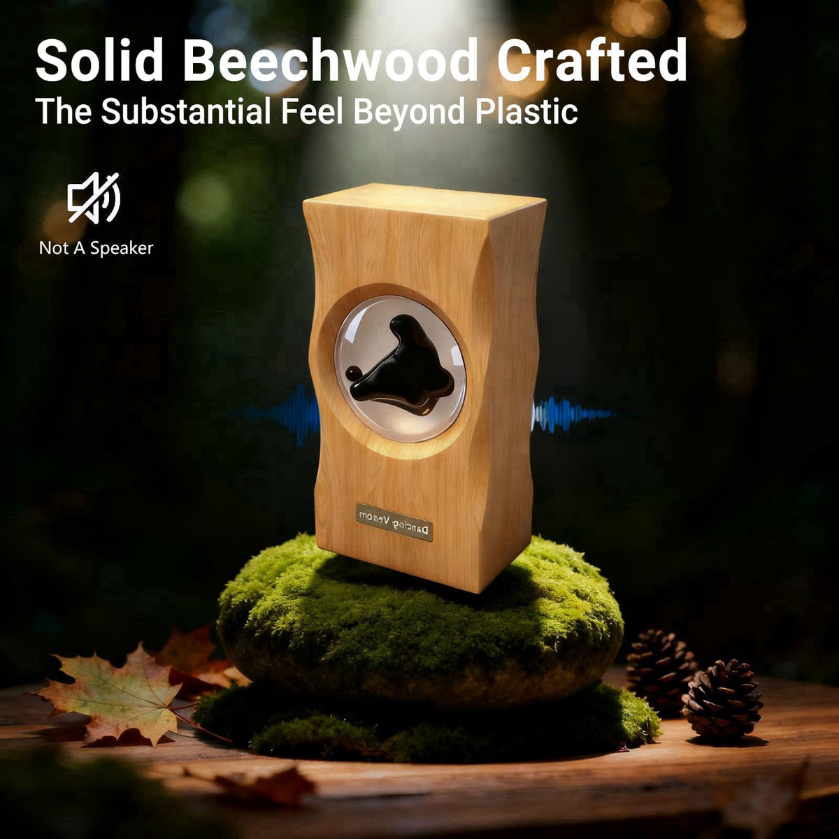 Alltripal Ferrofluid Sound Visualizer, Dancing Ferrofluid Speaker Music Mate, Audio Visualizer Desk Art with Lamp, Cool 