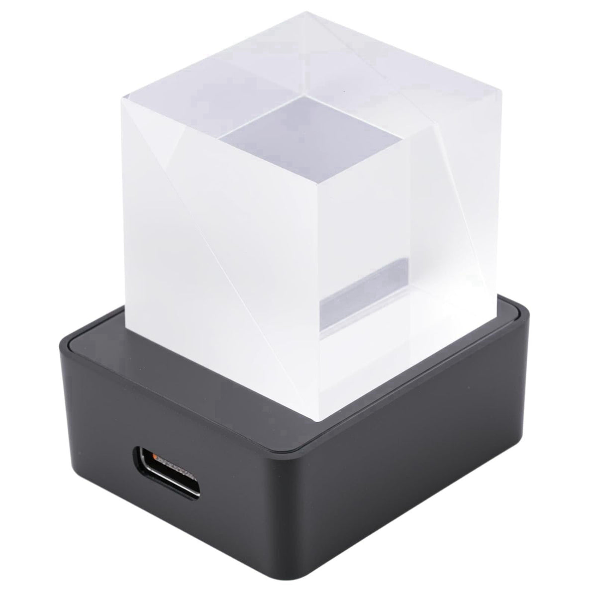 Sanpyl Smart Weather Digital Clock with 3D Holographic Display, LED Crystal Cube for GIF Animation Photo Album Player De