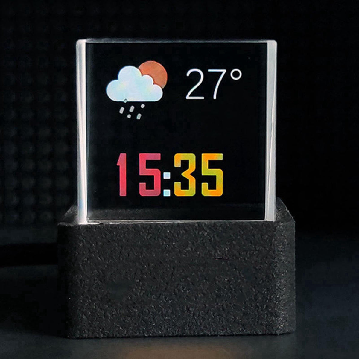 Jectse Desktop Hologram Display, LED Holographic Crystal Cube 3D Photo Player, Unique Present Idea, Great for Desk Car, 
