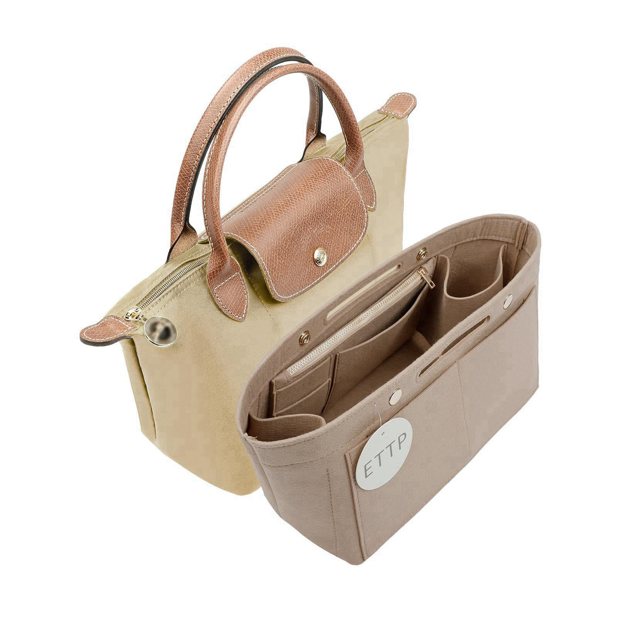 ETTP Purse Organizer Insert For Handbags, Felt Tote Bag Organizer Insert, Handbag Organizer, Compatible with Neverful Sp
