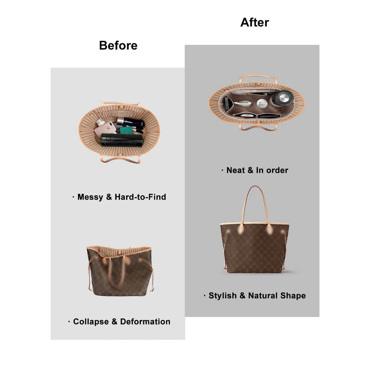 ETTP – Handbag Organizers on display