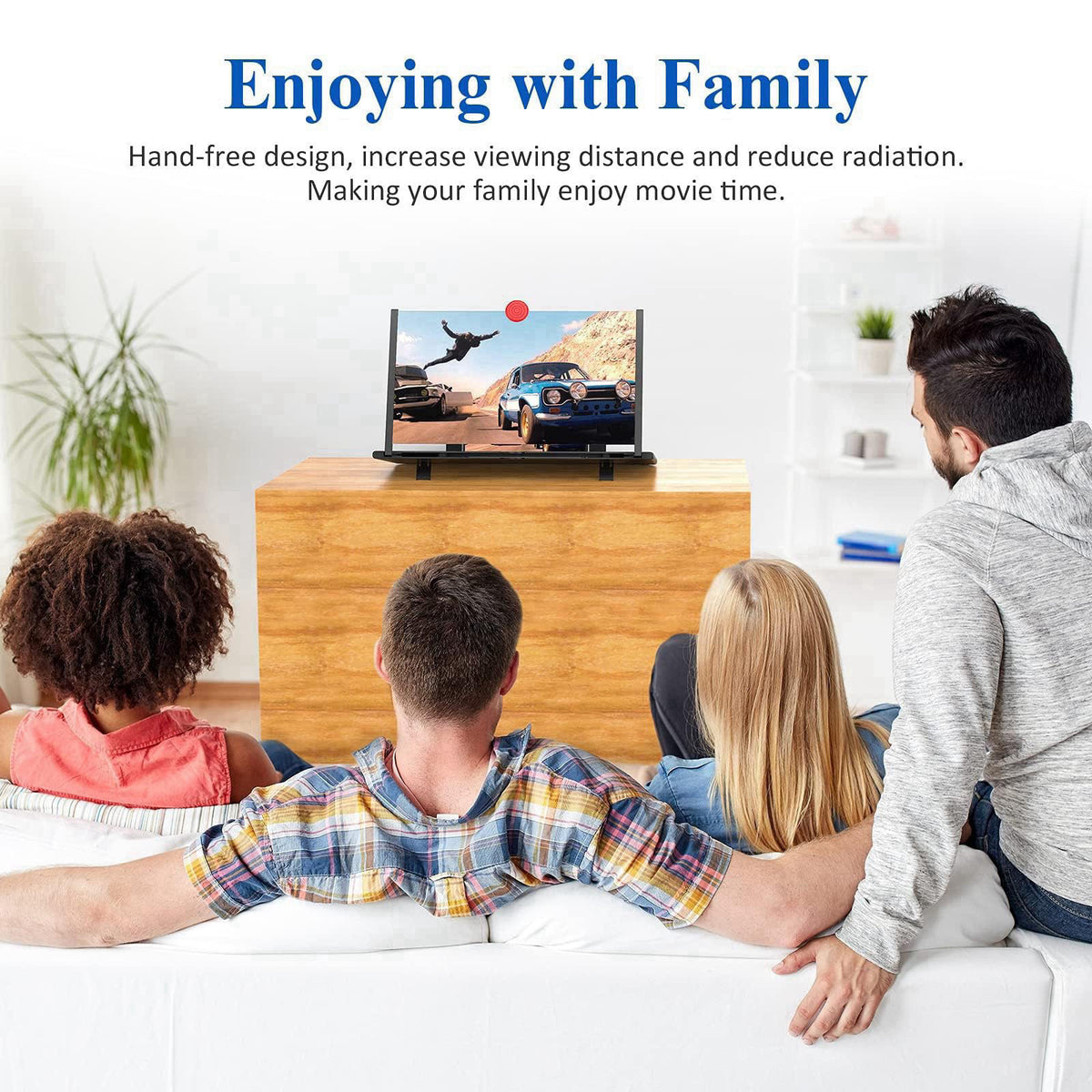 Fanlory 18" Screen Magnifier,3D HD Mobile Phone Magnifier Projector Screen Enlarger for Movies, Videos, and Gaming,F