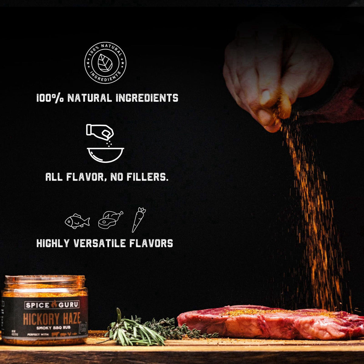 Spice Guru BBQ Rub Gift Set – 4 Flavor Barbecue Seasoning Sampler – Mens Christmas Gifts for Dad, Husband or Brother – P