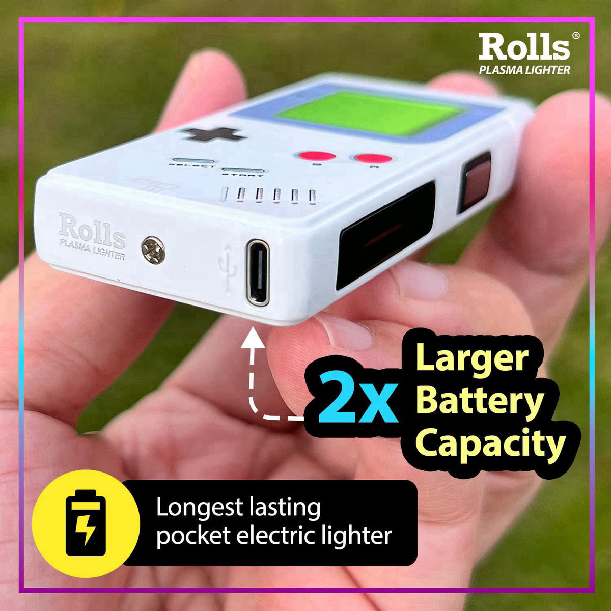 Rolls Electric Lighter - Cool Lighters - Retro Gamer Gifts for Men - Cool Gadgets - Custom Unique Birthday Gifts for Men