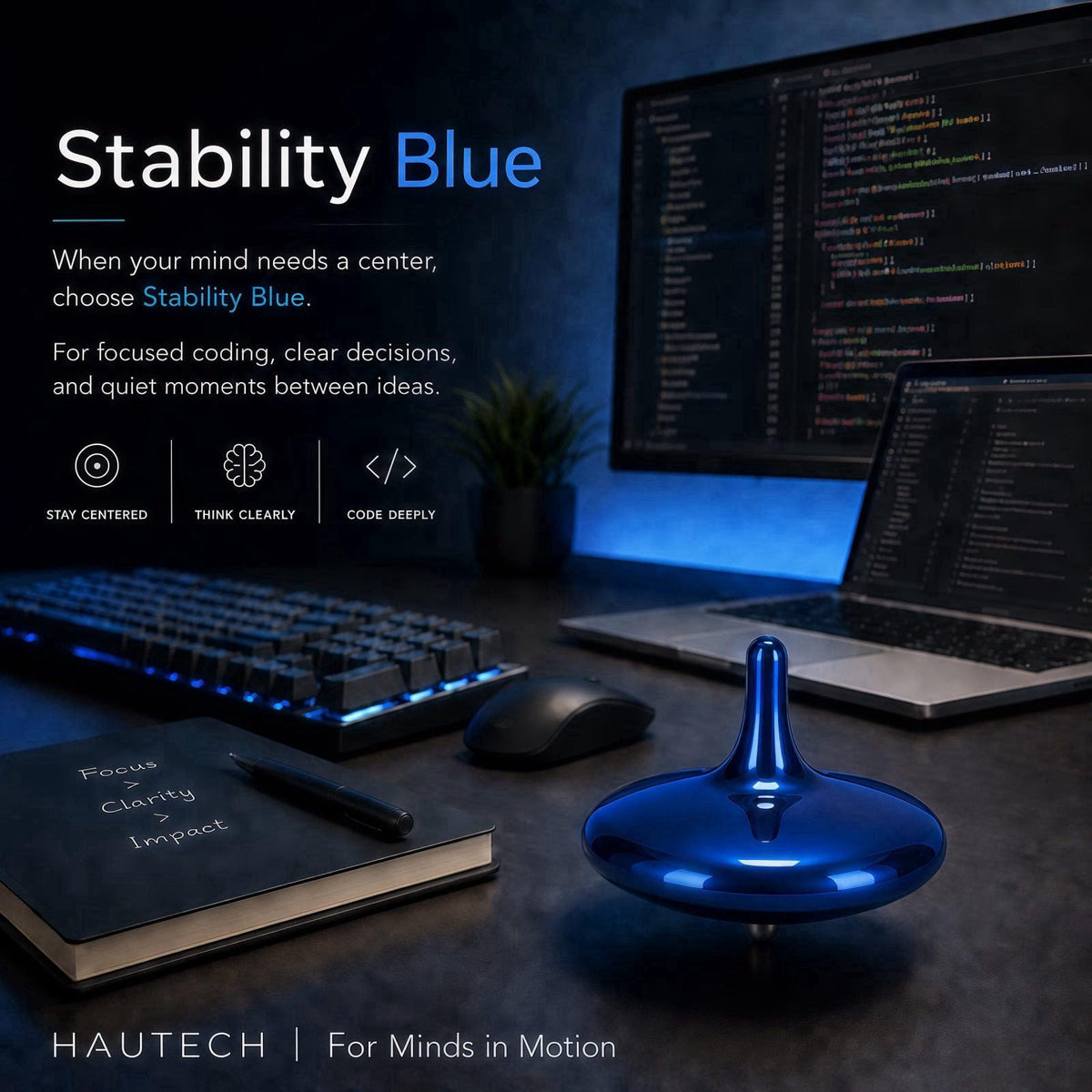 Hautech – Novelty Spinning Tops on display