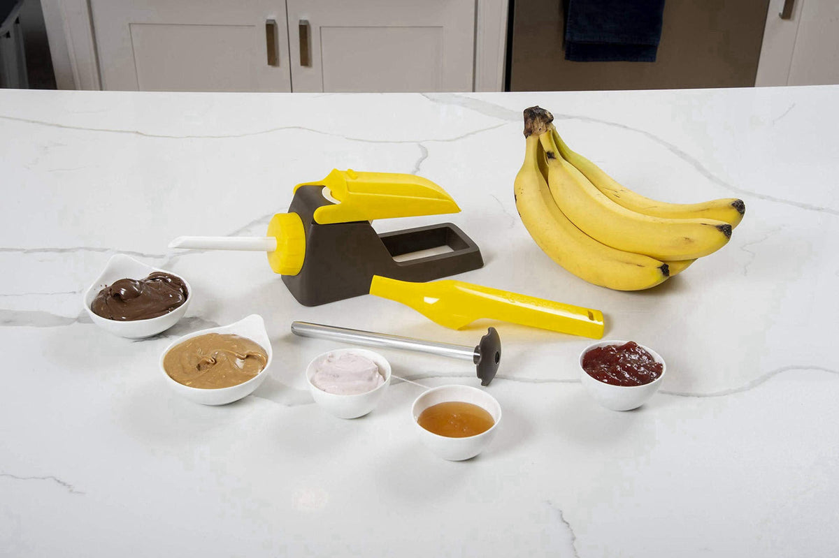 Banana Loca® Kitchen Gadget - Core & Fill A Banana While Still In Its Peel – packaging and label