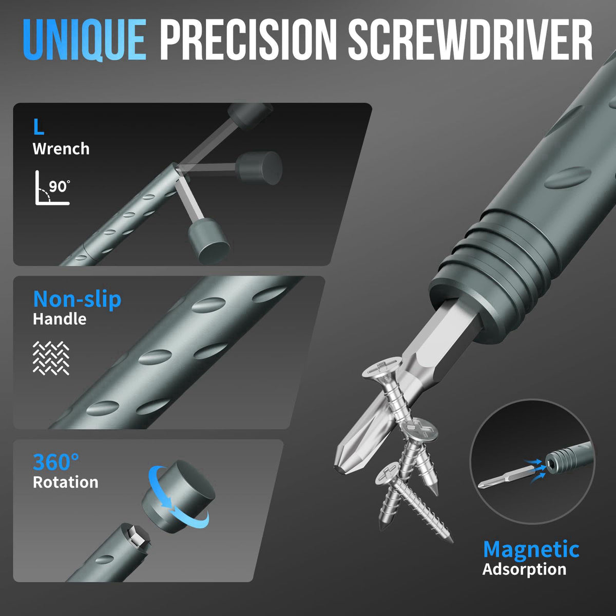 STREBITO 55 in 1 Magnetic Screwdriver Set, Tool Cube Kit – full view