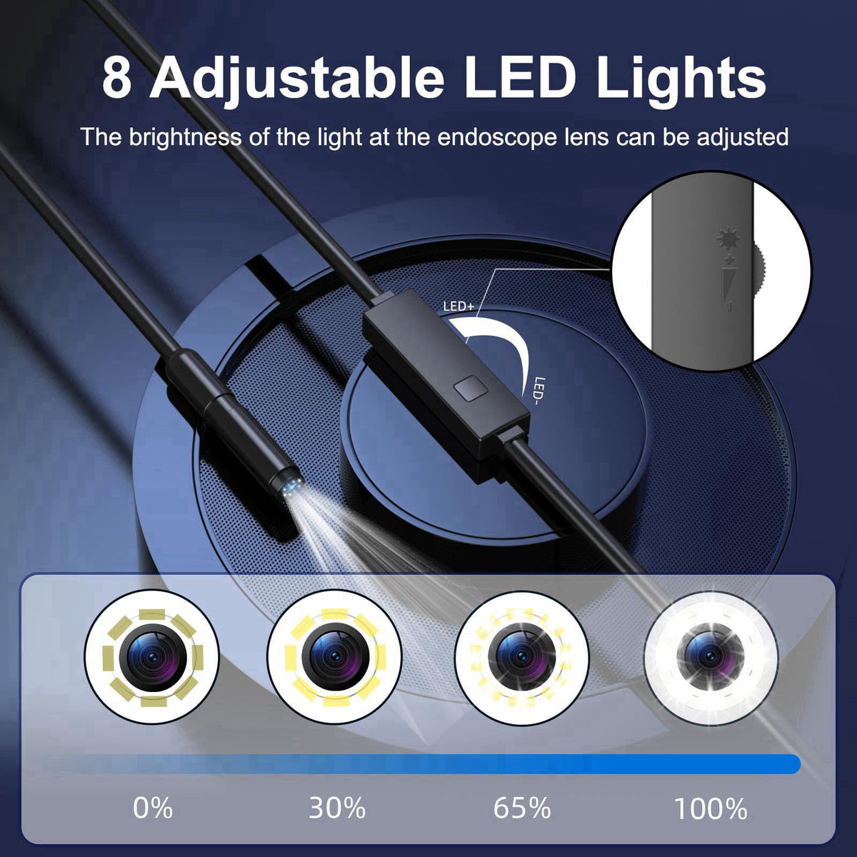 Lewiirobxx Phone Endoscope Camera with Light for iPhone and Android, 1920P Borescope – packaging and label
