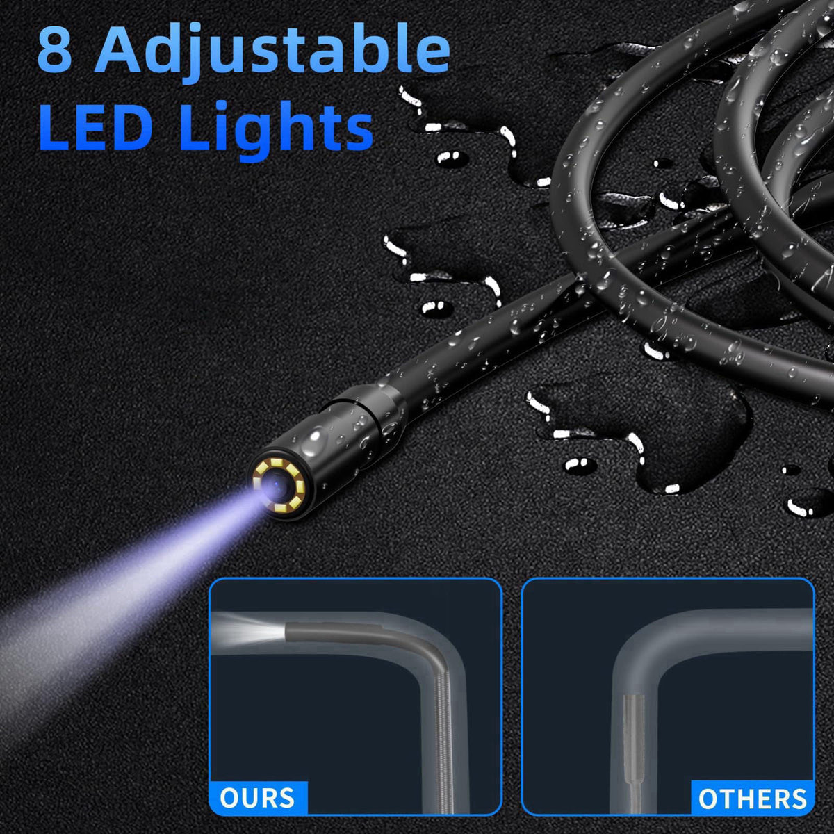 WINWEND Endoscope Camera with Light for Drain,Pipe,Plumbing Mechanic Tools – packaging and label