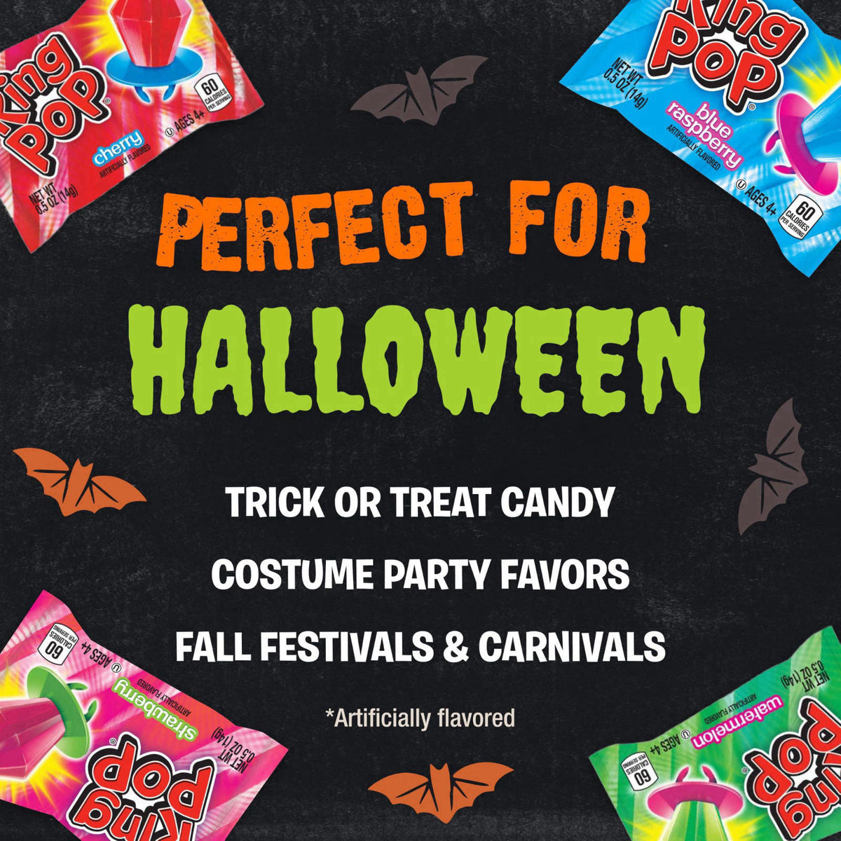 Ring Pop Halloween Candy Lollipops, 50 Count, Bulk Assorted Party Favors – alternate angle