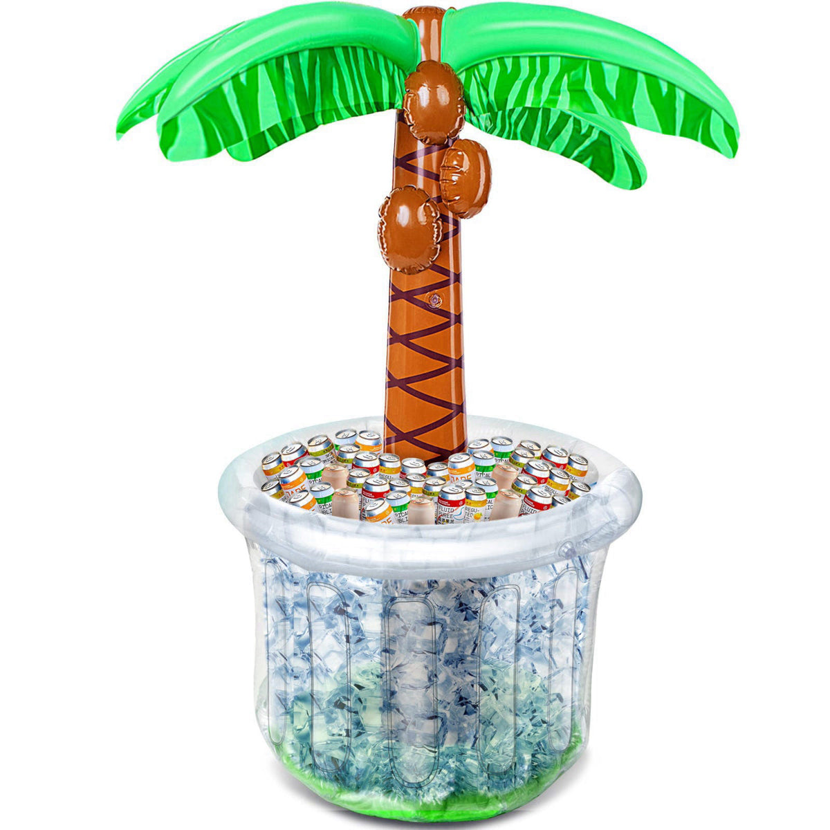 JOYIN 60" Inflatable Palm Tree Cooler, Beach Theme Decor, Pool Party Decorations, Luau Hawaiian Birthday Party Suppl