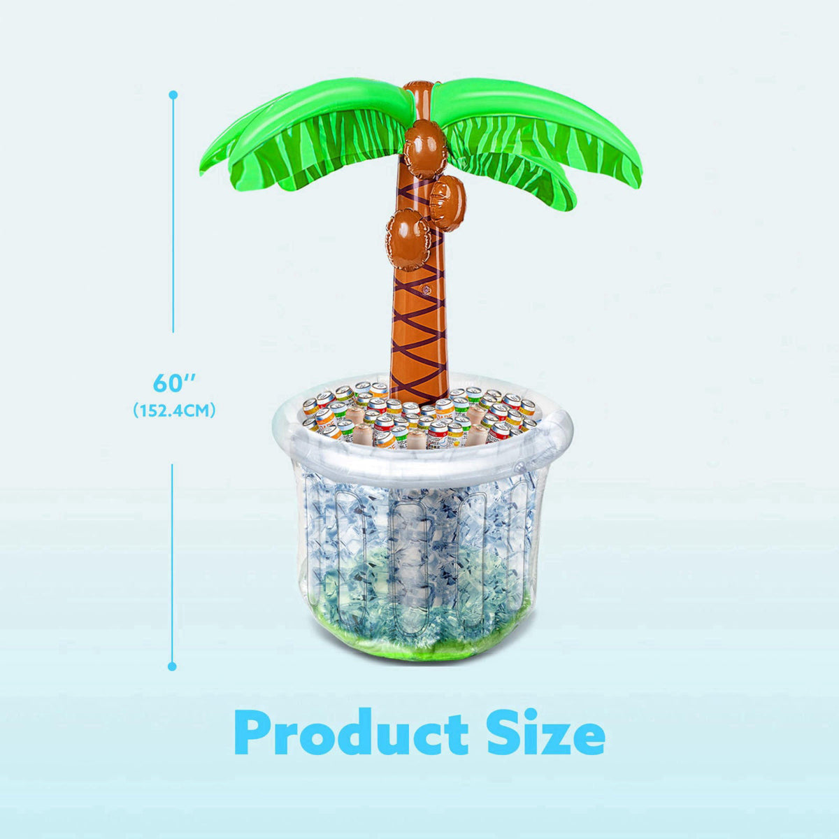JOYIN 60" Inflatable Palm Tree Cooler, Beach Theme Decor, Pool Party Decorations, Luau Hawaiian Birthday Party Suppl