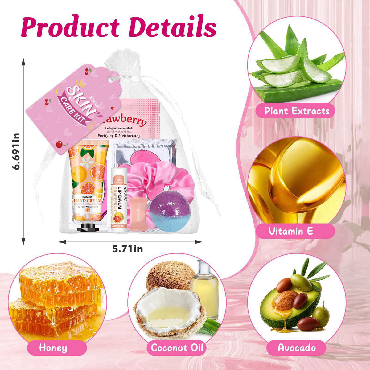 KONEUK 80PCS Spa Party Supplies for Girls, Sleepover & Spa Birthday Party Supplies – alternate angle