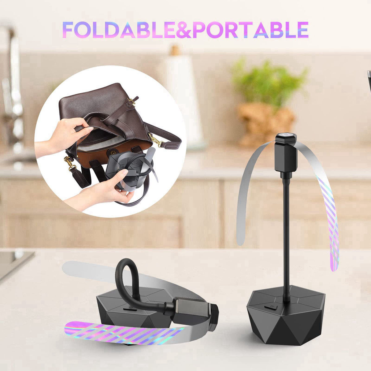 PIMAG Fly Fans for Tables, Fly Repellent Fan Outdoor Indoor Keep Flies Away, Fly Repellent Fans for Tables with Holograp