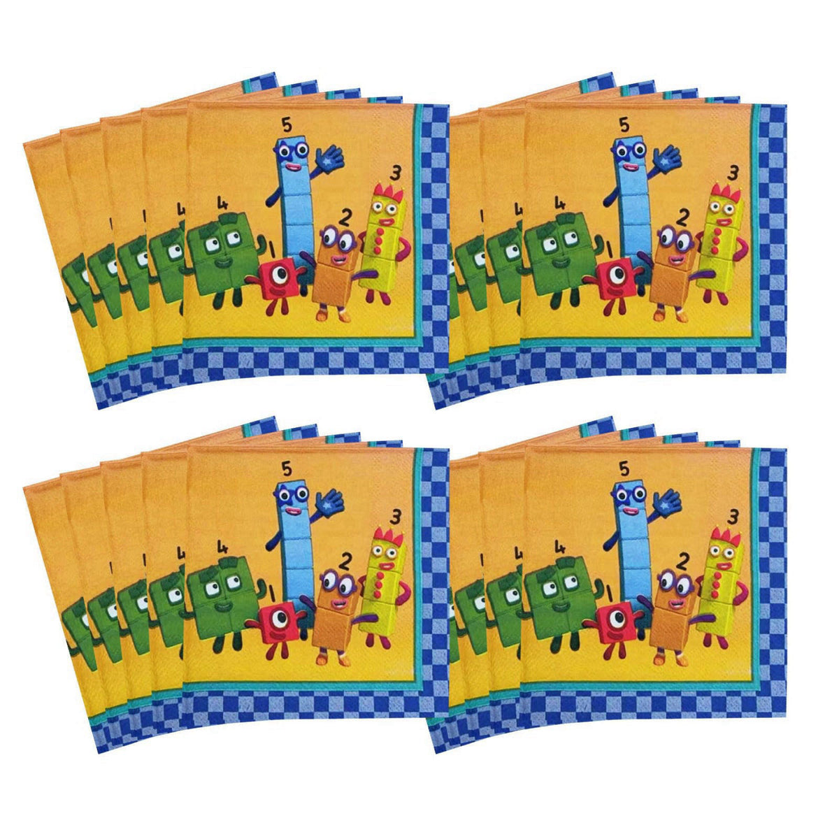 Mighty Mojo Numberblocks Party Supplies Kit, 31 Piece Birthday Party Set for 10 Guests with Plates, Cups, Napkins and Ha