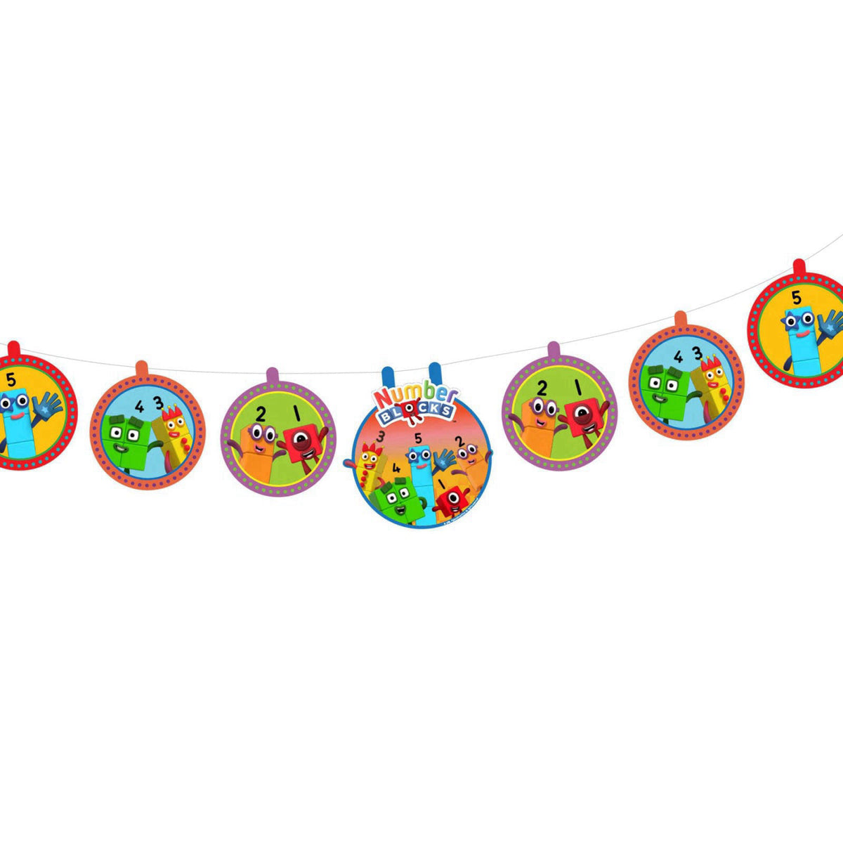 Mighty Mojo Numberblocks Party Supplies Kit, 31 Piece Birthday Party Set for 10 Guests with Plates, Cups, Napkins and Ha
