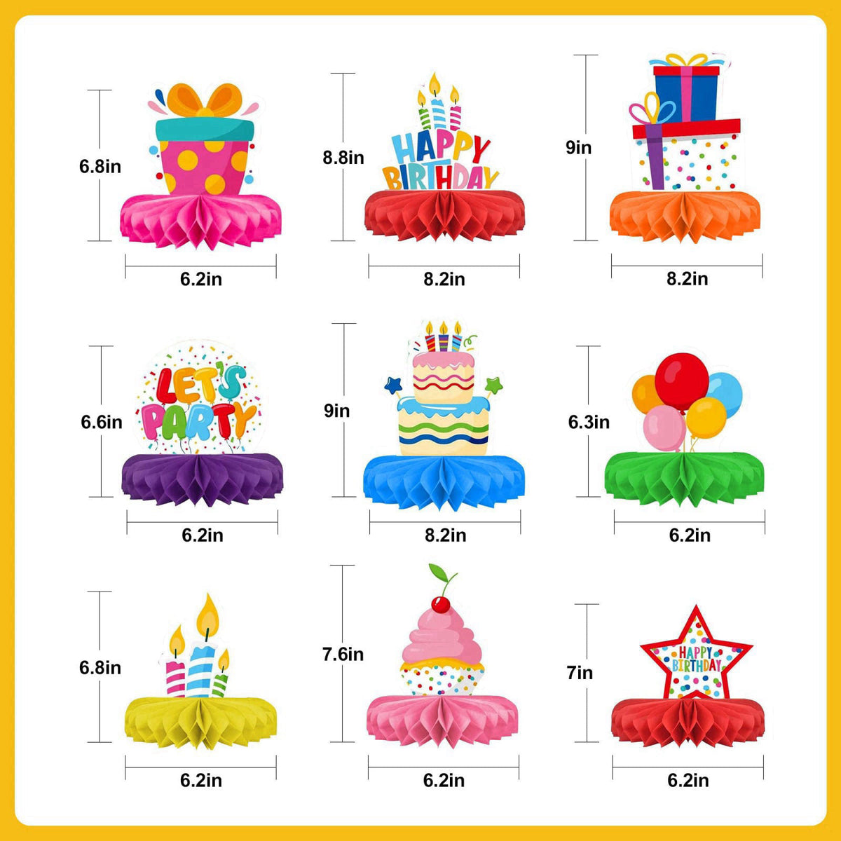 VVSBPL 127Pcs Happy Birthday Party Supplies Decorations Set - Dot Design Disposable Tableware Kit with Plates, Napkins, 