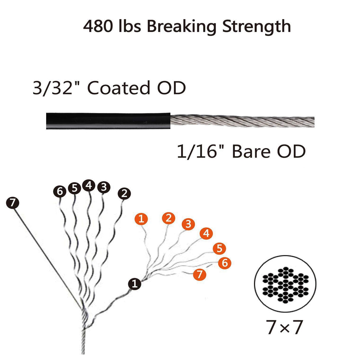 BESTNEWLL Outdoor String Light Hanging Kit Includ 164 FT Nylon Rope Cable – alternate angle
