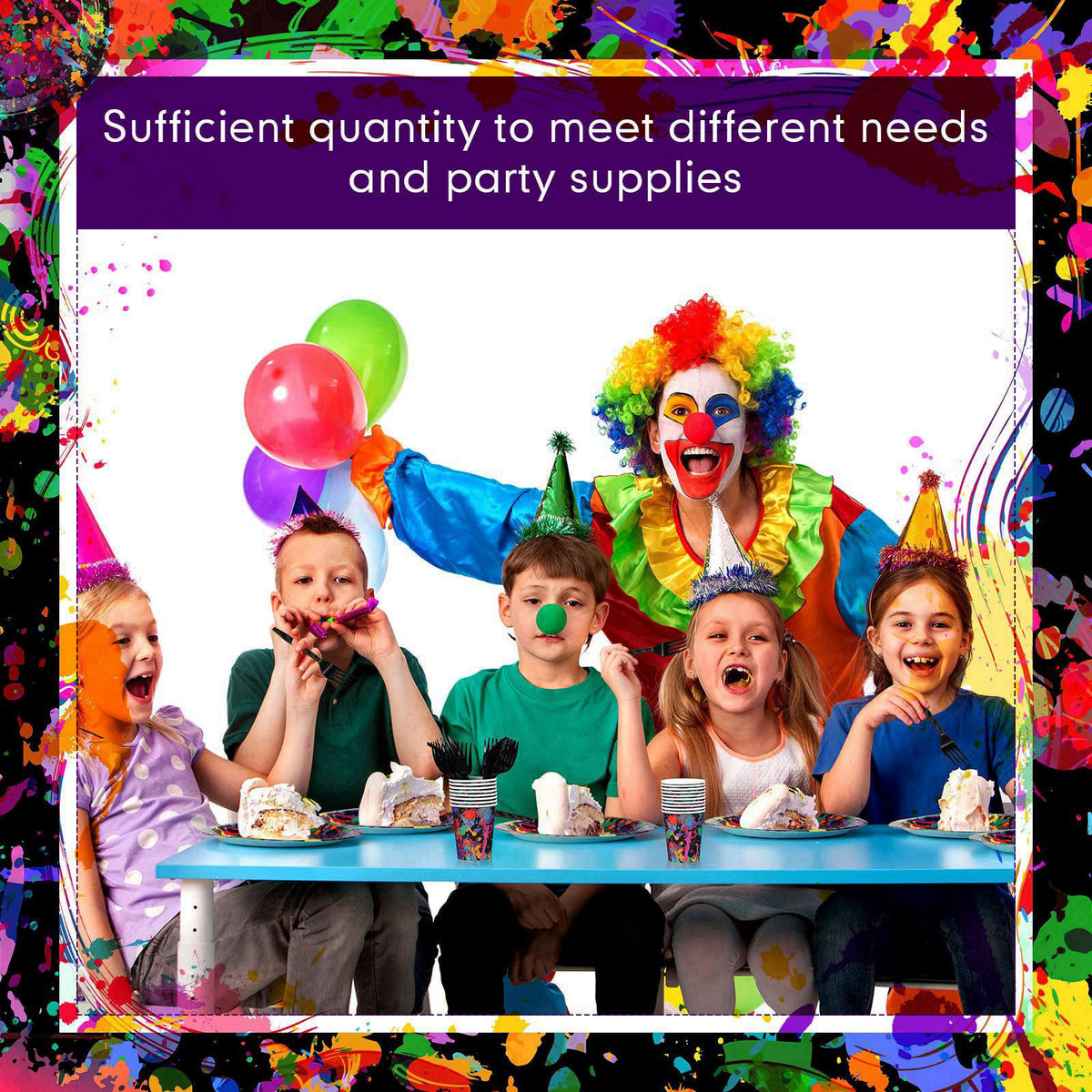 Baderke 252 Pcs Neon Party Supplies Neon Plates Tableware Set for 36 Guests – alternate angle