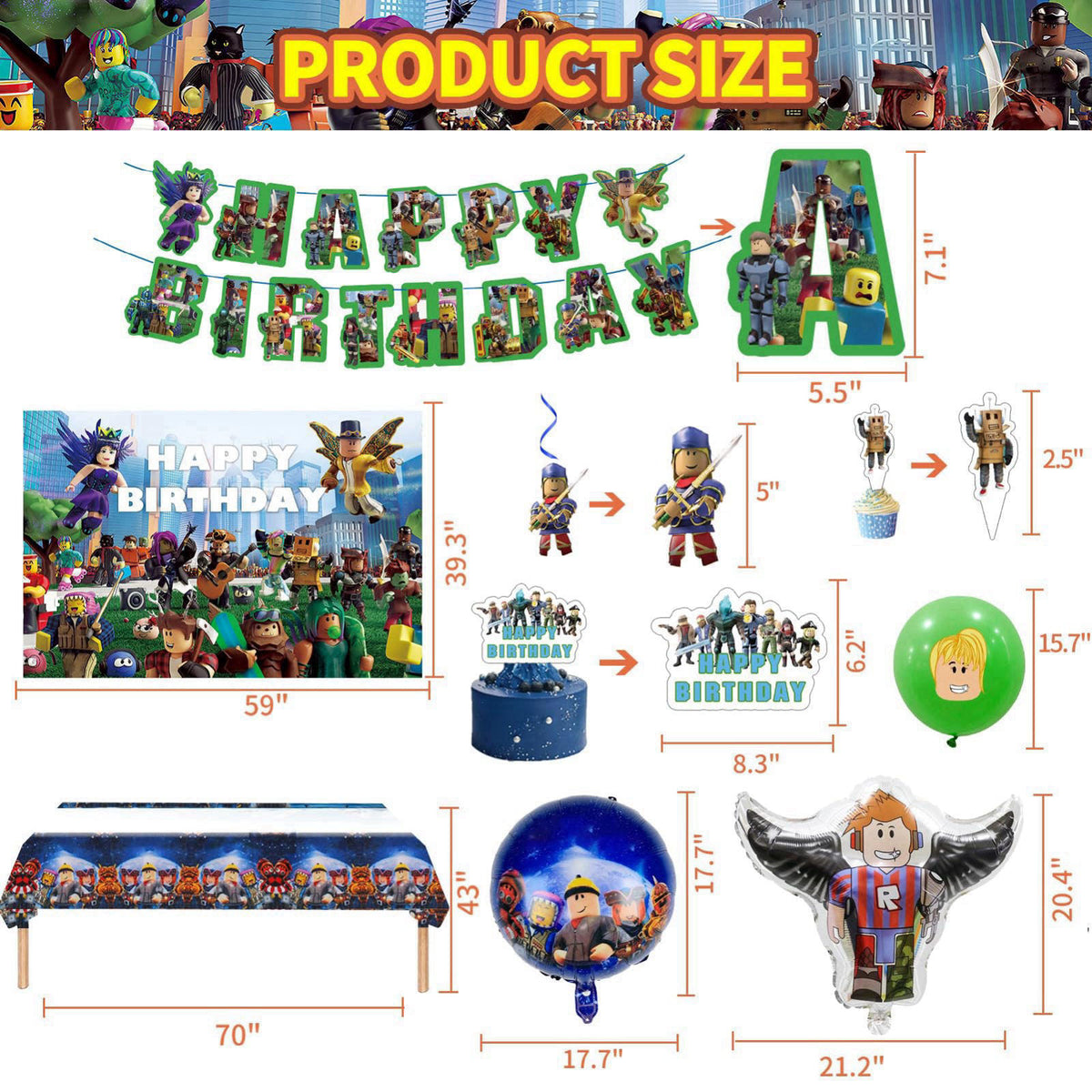 LENEYIZIE Birthday Party Decorations - Theme Children's Party Supplies Included Happy Birthday Banner, Backdrop, Hanging