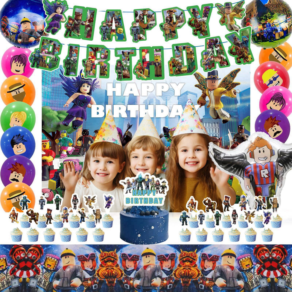 LENEYIZIE Birthday Party Decorations - Theme Children's Party Supplies Included Happy Birthday Banner, Backdrop, Hanging