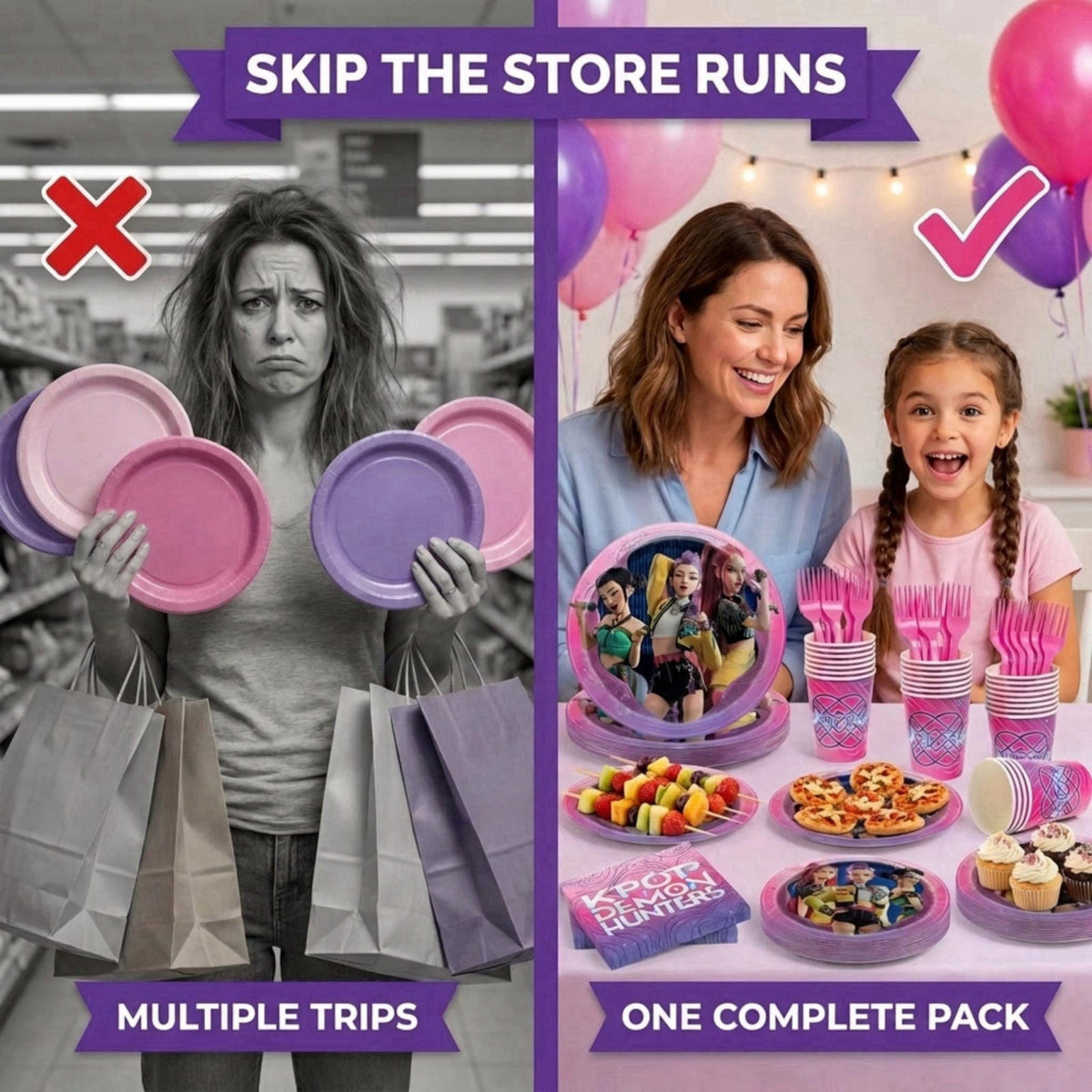 Unique – Party Packs on display