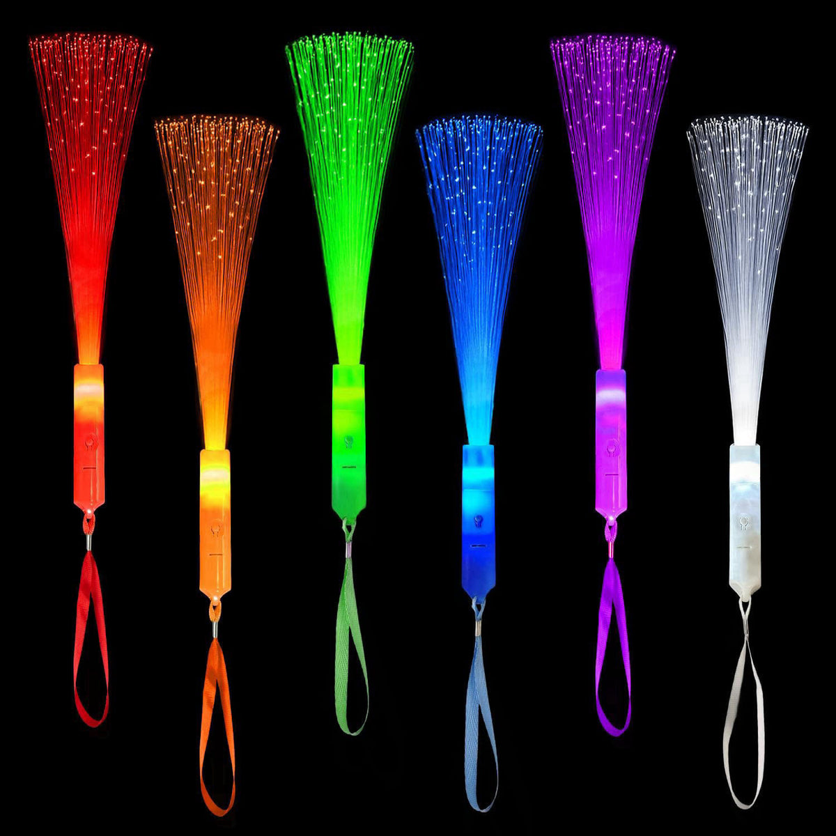 Wondrus Halloween Glow Fiber Optic Lights Bulk-24 Pcs,Light Up Party Favors for Kid – product photo (Wands)