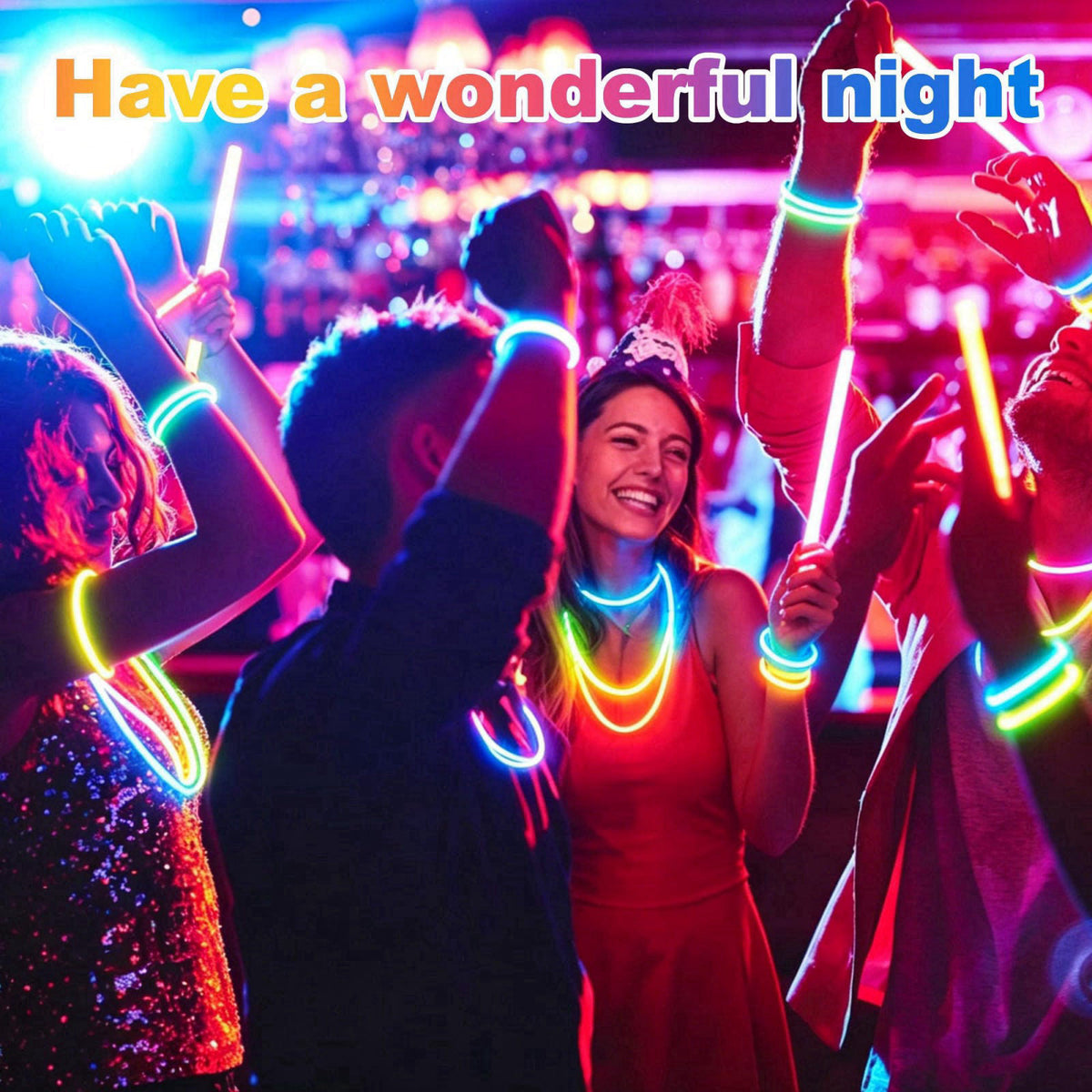 Senrix 800Pc Glow Sticks Bulk with Connectors,Glow Bracelets&Necklaces Party Favor – alternate angle