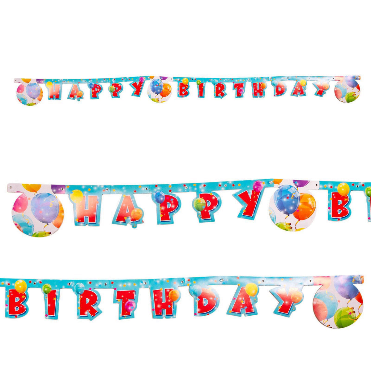 Procos Sparkling Balloon Themed Birthday Party Kit with 8 Large & Small Plates, 8 Cups, 20 Napkins, 6 Invitations, 1 Ban
