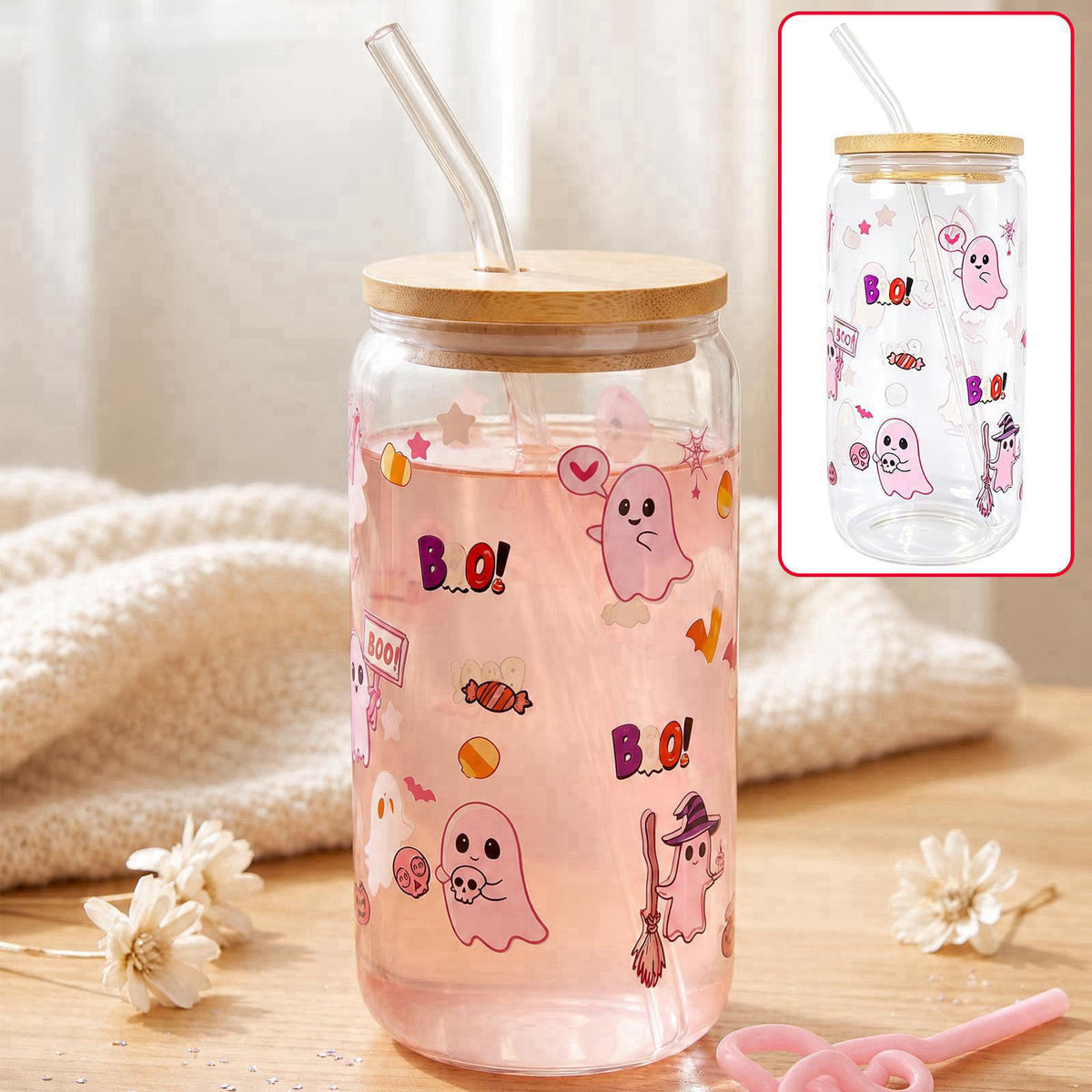 PuffDecoLab Boo Basket Stuffers for Women 10Pcs Halloween Spooky Theme Gift – full view