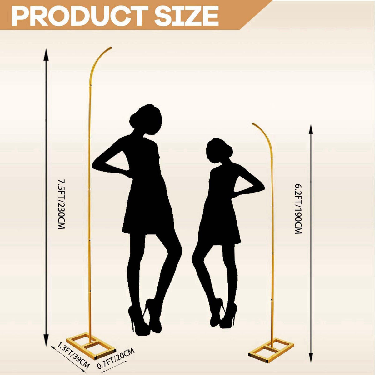 Bonastella Balloon Arch Stand Set of 2 - Metal Backdrop for Wedding, Birthday, Anniversary, Bridal and Baby Shower - Flo