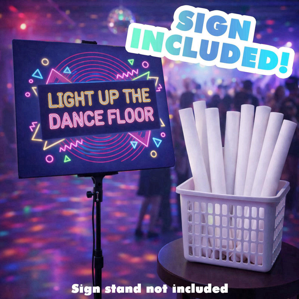 MR PARTY KING LED Foam Sticks Includes Sign, Lights Party Batons Wand for Wedding, Parties, Birthdays, Guests, Parties, 