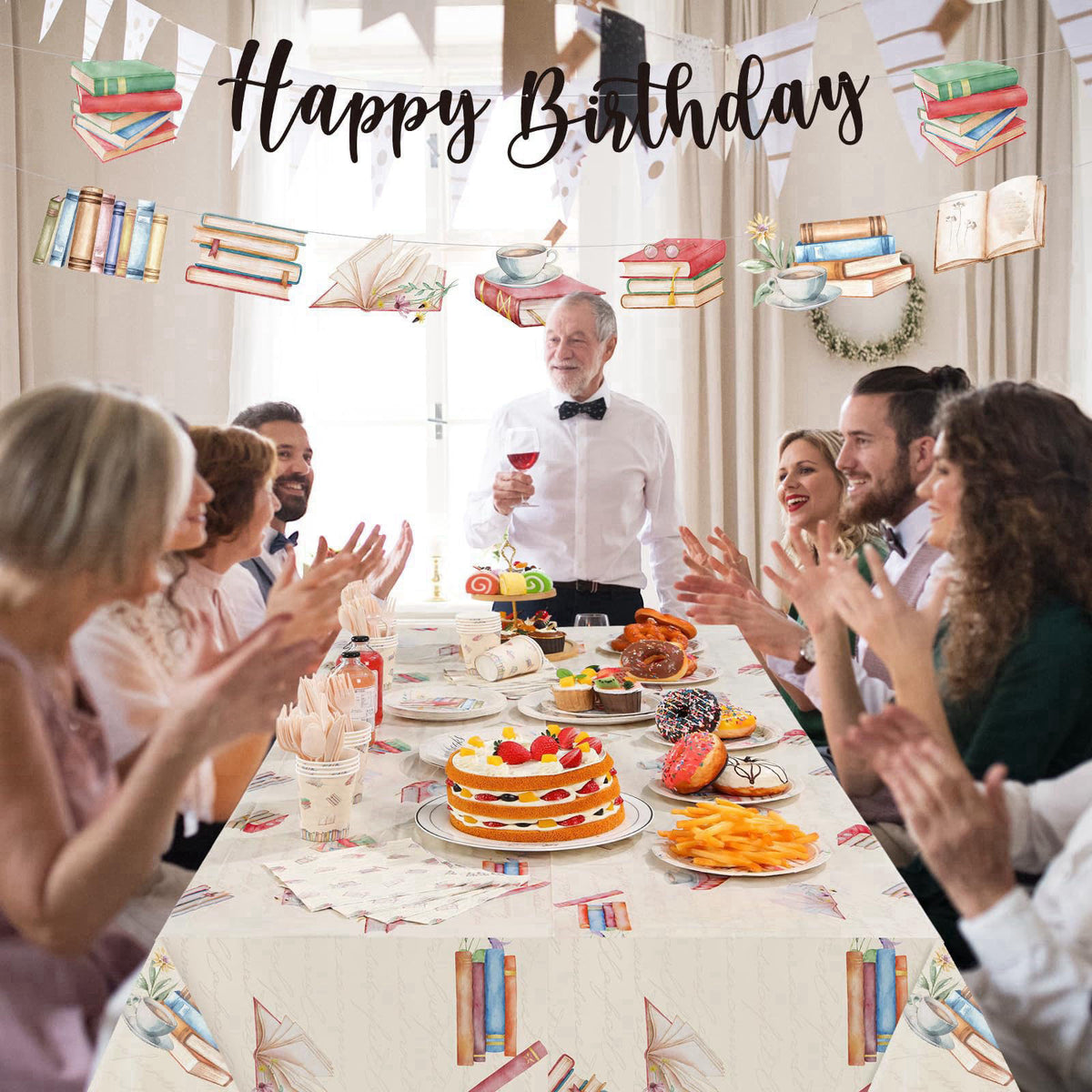 Zhehao 172 Pcs/24 Set Book Themed Birthday Party Tableware – alternate angle