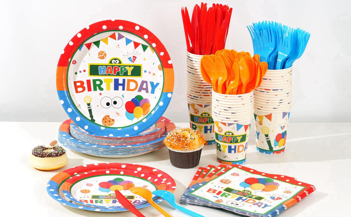 Galameow 168PCS Party Supplies Cute Theme Birthday Decorations Serve 24 – alternate angle