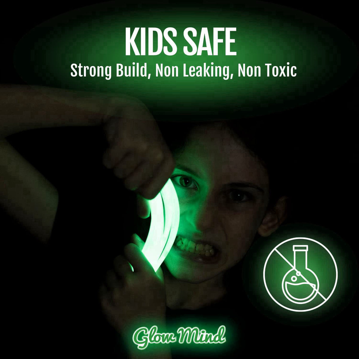 Glow Mind 300 Ultra Bright Glow Sticks Bulk - Halloween Glow in the Dark Party Supplies Pack - 8" Neon Glowsticks Pa