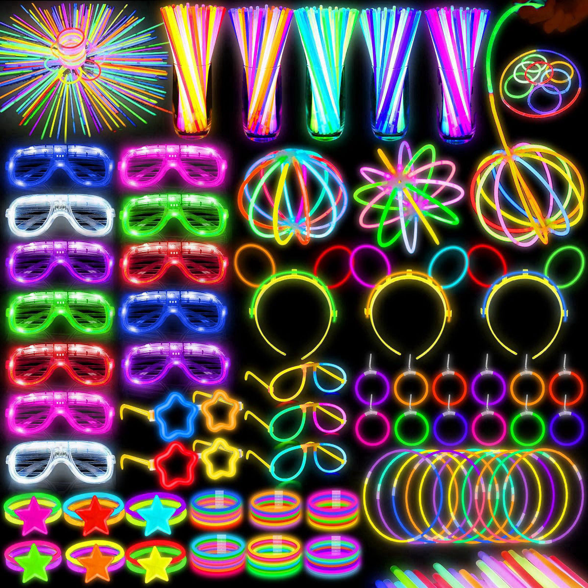 TURNMEON 457PCS Glow Sticks, Glow in the Dark Party Favors Party Supplies – product photo (Multi-Item Party Favor Packs)