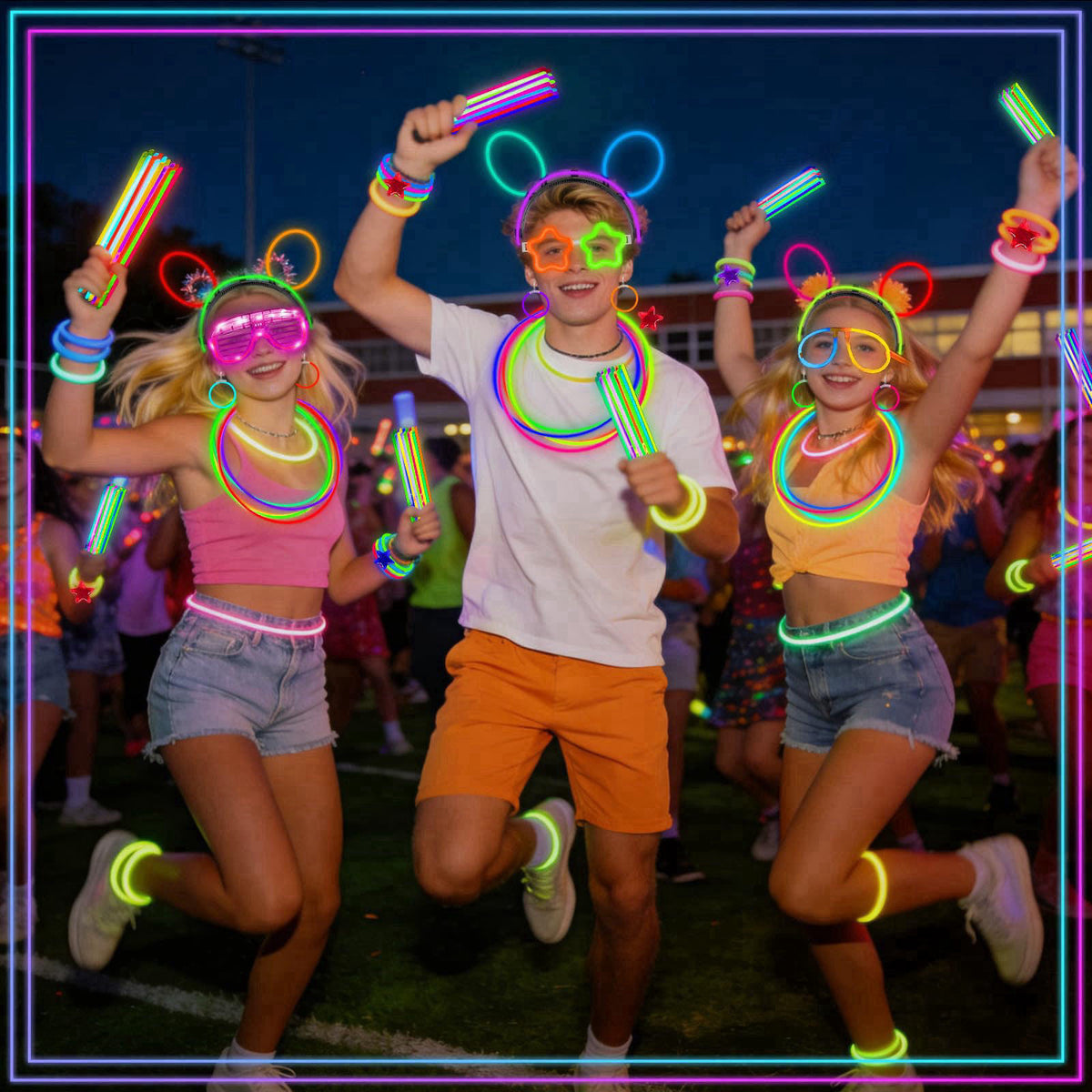 TURNMEON 457PCS Glow Sticks, Glow in the Dark Party Favors Party Supplies – full view