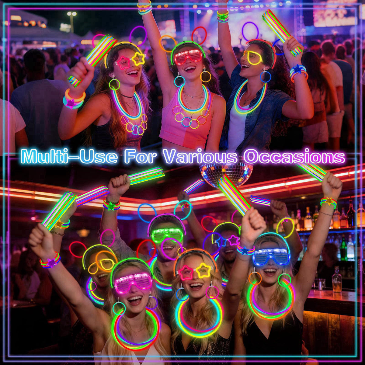 TURNMEON 457PCS Glow Sticks, Glow in the Dark Party Favors Party Supplies – alternate angle