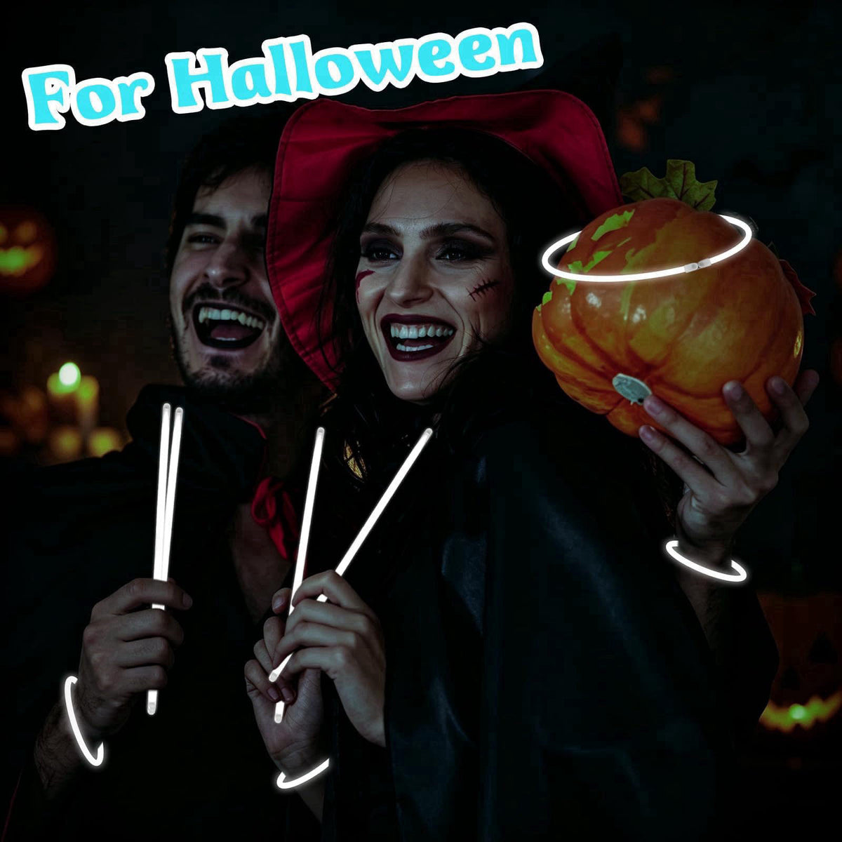 GKXMAXIWANG 400 Pcs 8" White Glow Sticks Bulk for Party Supplies – full view