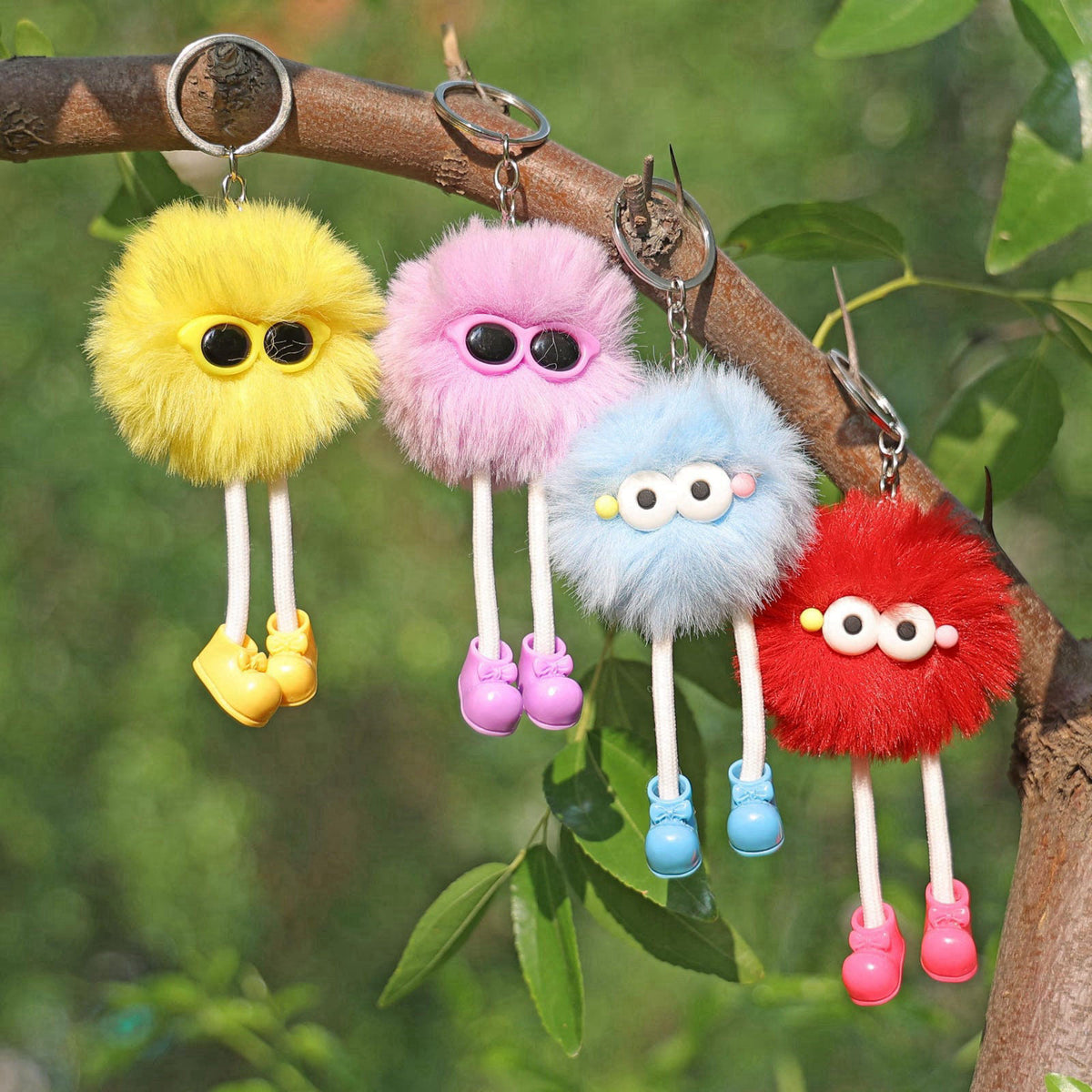 OMyFav 24 PCs Party Favors Keychains - Plush Backpack Keychain Bulk Kids Keychain Cute for Birthday Party Favors for Kid