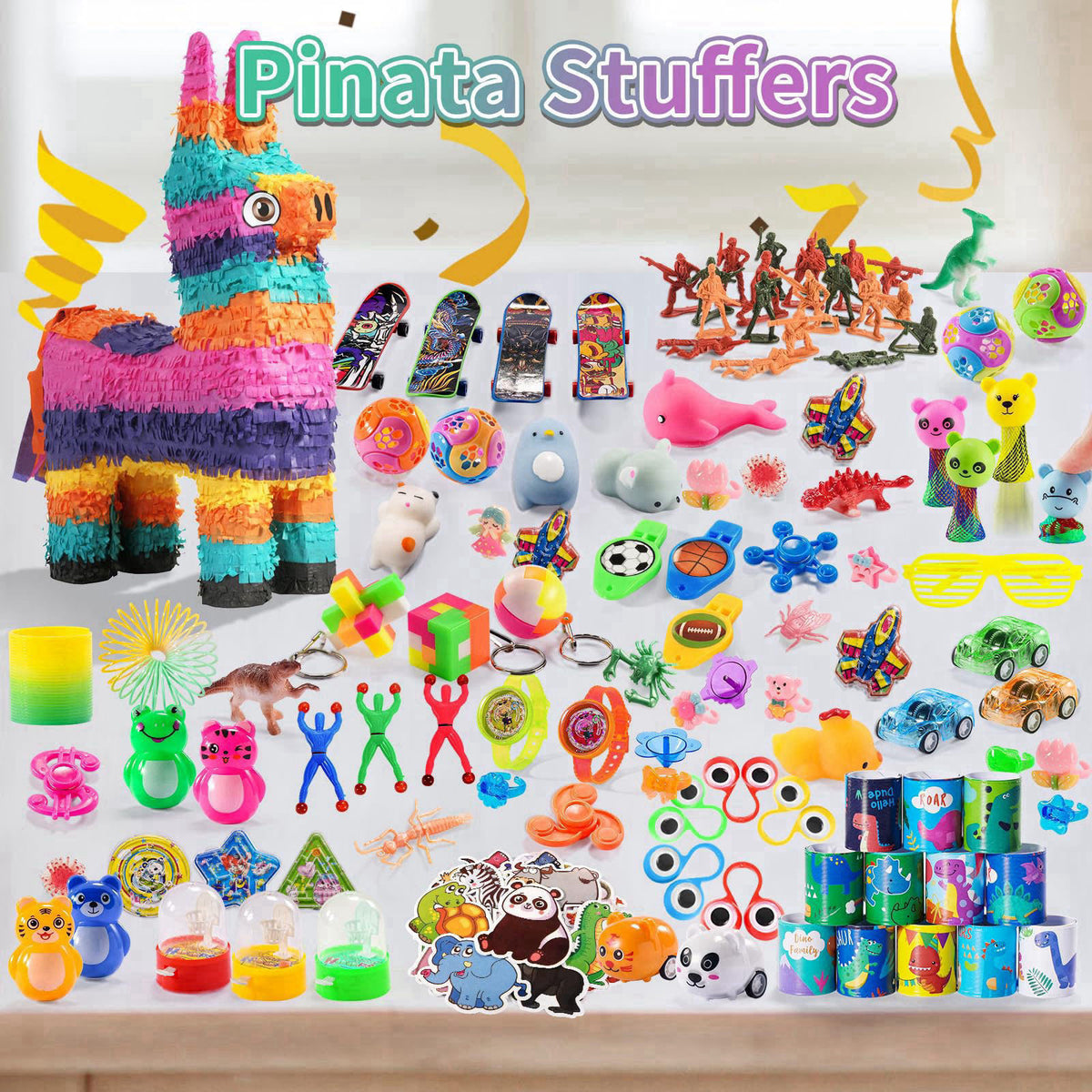Yutin 300 PCS Party Favor for Kids Goodie Bags Stuffers, Treasure Box Prizes Toys – packaging and label