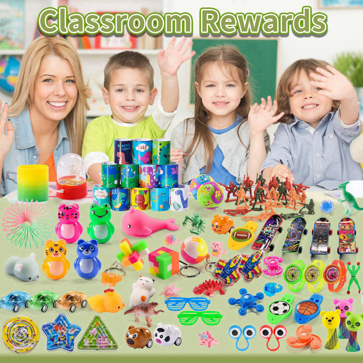 Yutin 300 PCS Party Favor for Kids Goodie Bags Stuffers, Treasure Box Prizes Toys – alternate angle
