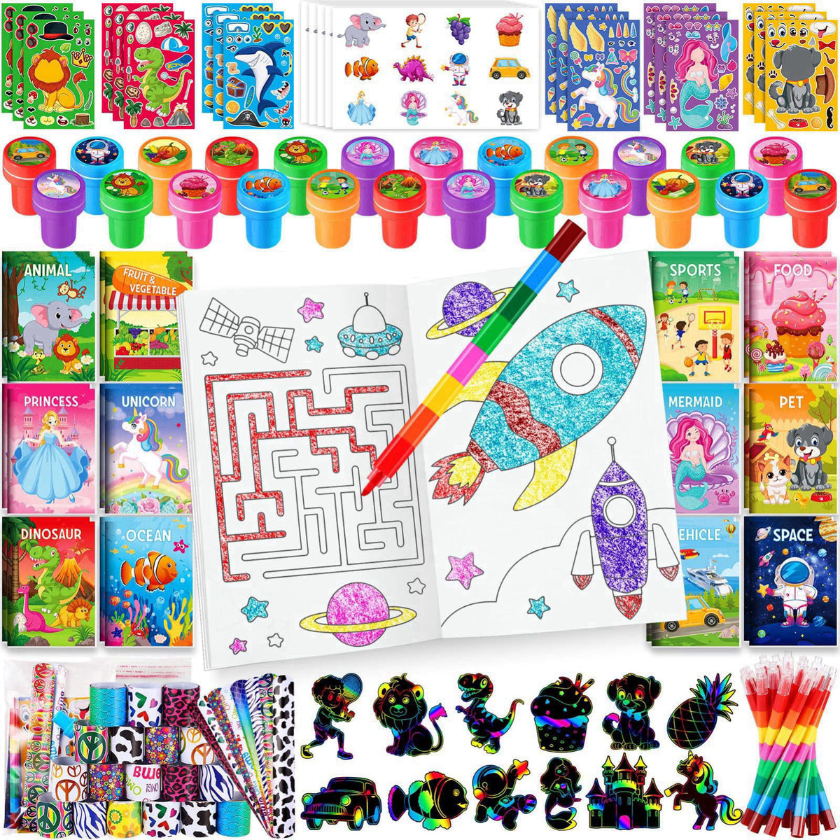 BenLouis 96Pcs Birthday Coloring Set for Kids Party Favors – product photo (Multi-Item Party Favor Packs)