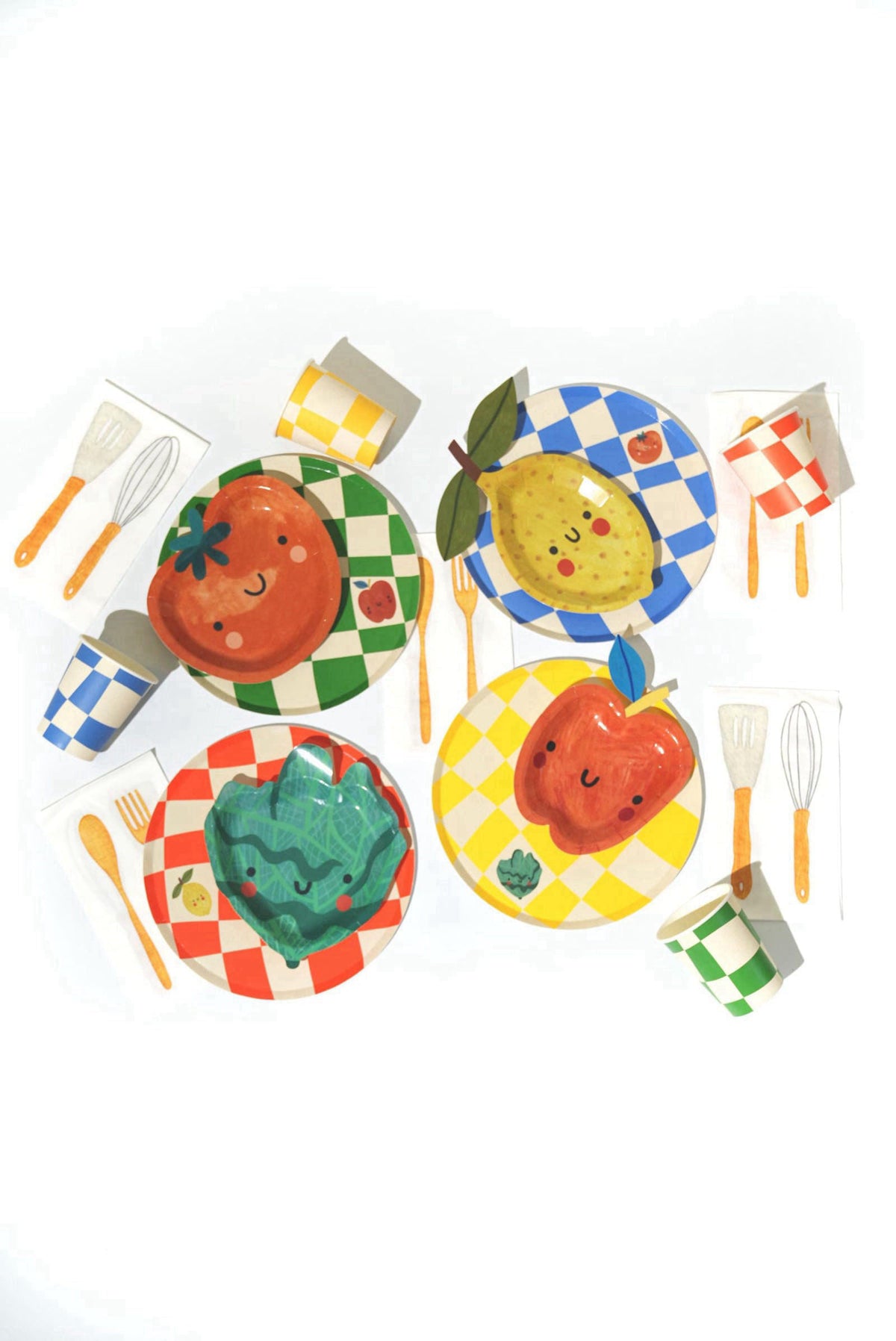 Pop Party Supplies Little Chef Birthday Party Supplies Pack (Serves 12) | Kids Cooking & Baking Themed Party Kit | Check