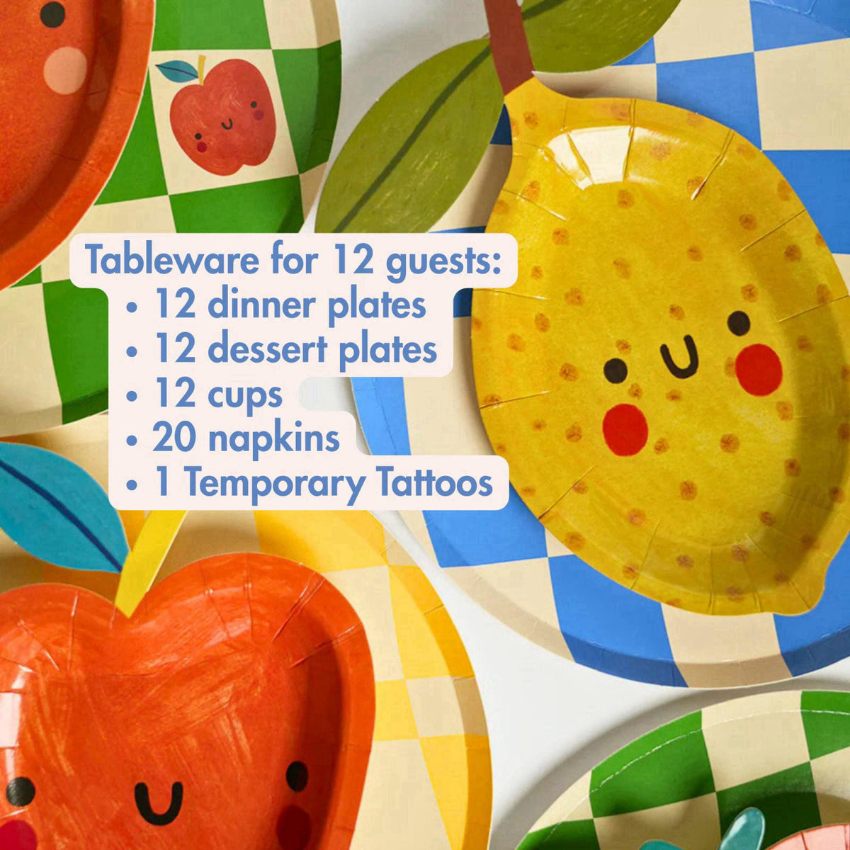 Pop Party Supplies Little Chef Birthday Party Supplies Pack (Serves 12) | Kids Cooking & Baking Themed Party Kit | Check