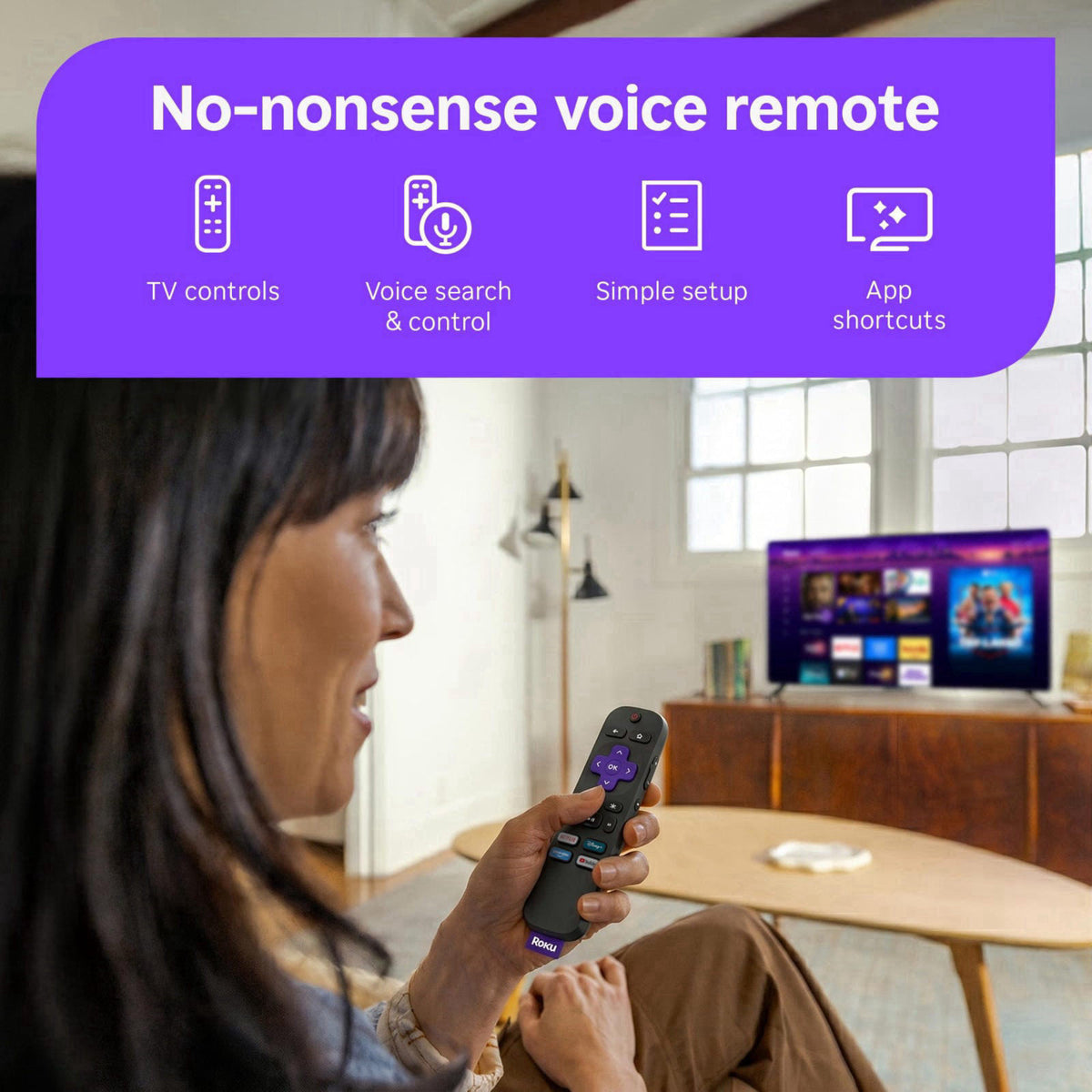 Roku Streaming Stick Plus with Voice Remote - 4K & HDR10+ – alternate angle