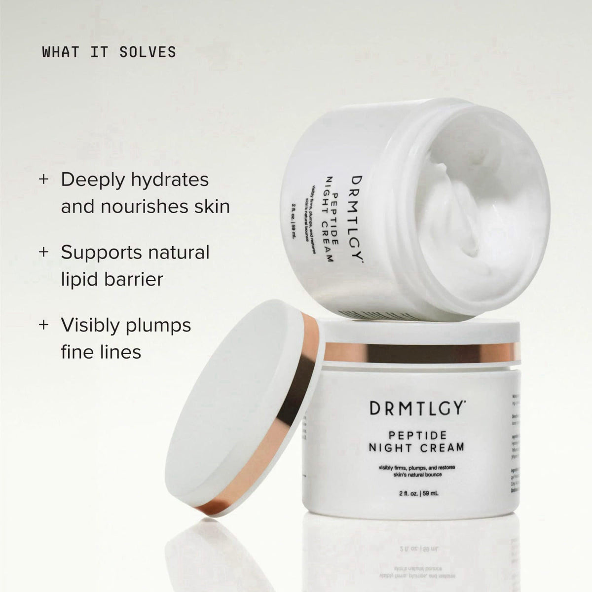 DRMTLGY Peptide Night Cream | Hydrating Firming Moisturizer – close-up detail